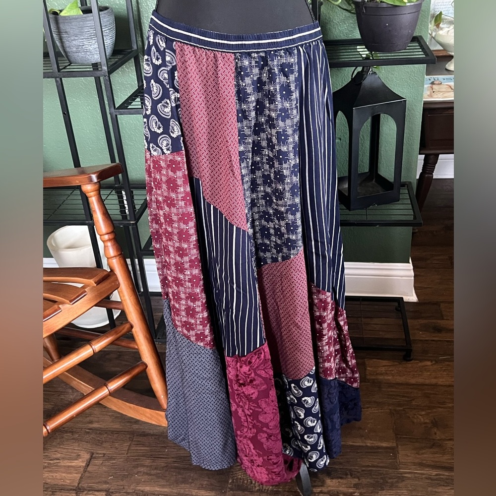 Carole Little Multicolor Patchwork Maxi Skirt - image 1